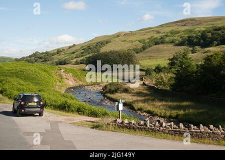 Trough of Bowland valley in the Forest of Bowland Area of Outstanding Natural Beauty Stock Photo