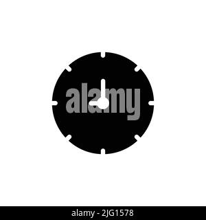 Clock icon. Suitable for entrepreneur icon, business. Solid icon style, glyph. Simple design editable Stock Vector