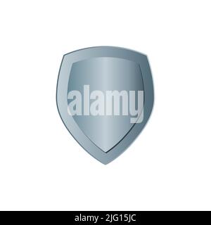 Protected steel guard shield concept. Safety badge steel icon Stock Vector