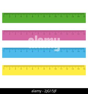 Rulers in centimeters and millimeters isolated on white background Stock Vector