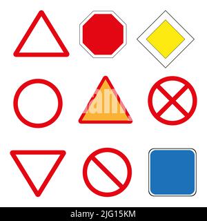 Road signs vector icon on white background Stock Vector