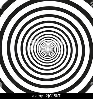 Psychedelic spiral with radial rays. Hypnotic spiral vector Stock Vector