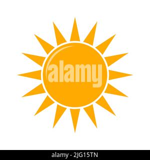 Weather forecast icon, vector. Sunny weather vector illustration Stock Vector