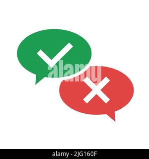 Do and don't icon vector illustration on white background Stock Vector