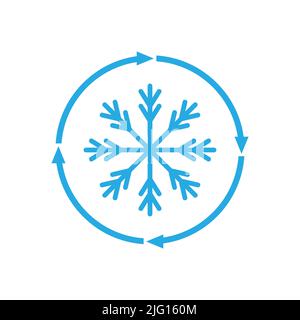 Vector freezing icon on white background. Vector illustration Stock Vector