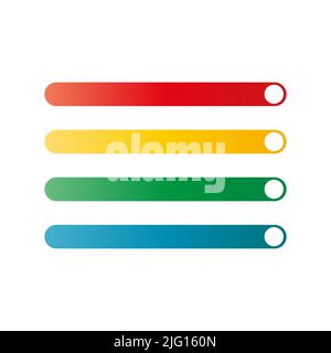 Web buttons flat design vector on white background Stock Vector