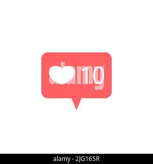 Vector counter notification icon. Chat notification icon Stock Vector