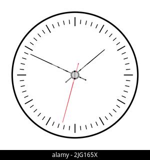 Clock vector icon isolated on white background Stock Vector