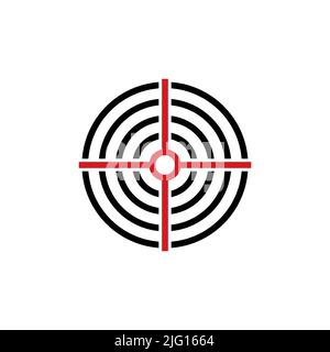 Shooting target vector. Dart target aim on white background Stock Vector