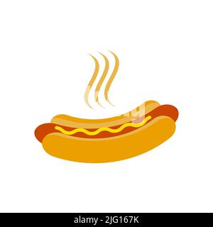 Hotdog icon vector illustration. Hot dog symbol illustration Stock Vector