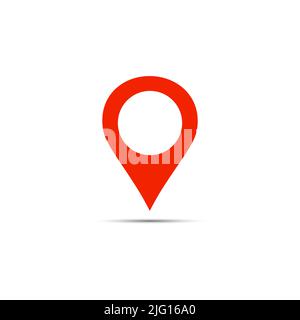 Vector gps marker symbol. Location icon isolated on white background. Vector illustration Stock Vector