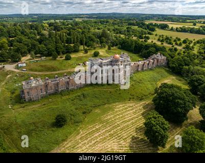 Hamilton Palace near Uckfield, East Sussex, the property belonging to landlord and property baron Nicholas Van Hoogstraten.  abandoned Sussex mansion. Stock Photo