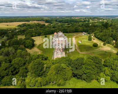 Hamilton Palace near Uckfield, East Sussex, the property belonging to landlord and property baron Nicholas Van Hoogstraten.  abandoned Sussex mansion. Stock Photo