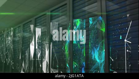 Plexus networks against multiple servers Stock Photo
