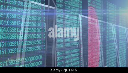 Fingerprint scanner against multiple servers Stock Photo