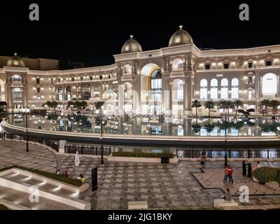 Place Vendome Mall is a new mall located in the city of Lusail. The design is an open concept and is inspired by classic French-style architecture. Stock Photo