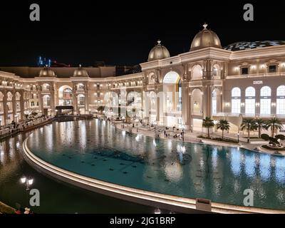 Place Vendome Mall is a new mall located in the city of Lusail. The design is an open concept and is inspired by classic French-style architecture. Stock Photo