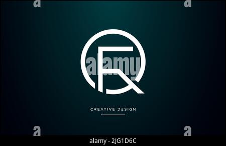 Alphabet Letters QF, FQ, Q or F Abstract Icon Logo Stock Vector
