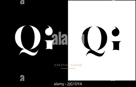 Alphabet Letters QG, GQ, Q or G abstract Icon Logo Stock Vector