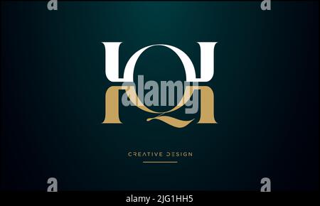 Alphabet Letters QH, HQ, Q or H Abstract Logo Icon Monogram Stock Vector