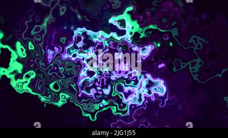Digital swirling liquid colorful texture. Motion. Abstract transforming shapes of unknown surface Stock Photo