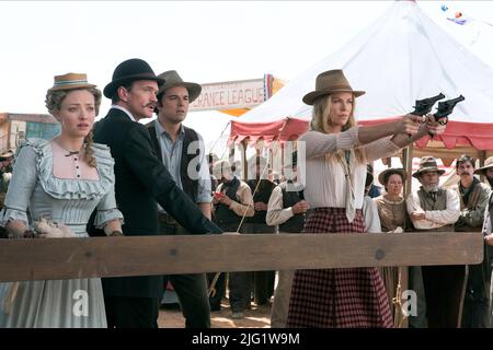 AMANDA SEYFRIED, NEIL PATRICK HARRIS, SETH MACFARLANE, CHARLIZE THERON, A MILLION WAYS TO DIE IN THE WEST, 2014 Stock Photo