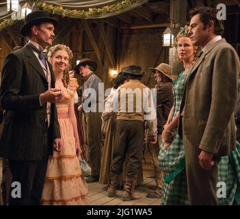 NEIL PATRICK HARRIS, AMANDA SEYFRIED, CHARLIZE THERON, SETH MACFARLANE, A MILLION WAYS TO DIE IN THE WEST, 2014 Stock Photo