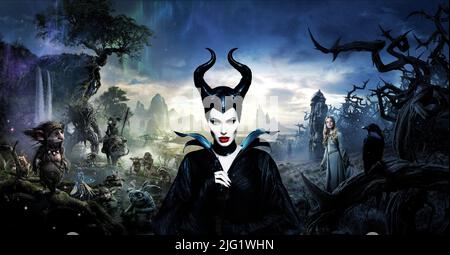 FANNING,JOLIE, MALEFICENT, 2014 Stock Photo