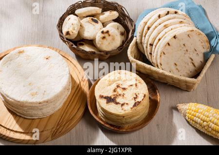 Different types of arepas, the typical Venezuelan food Stock Photo - Alamy