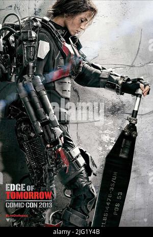 EMILY BLUNT POSTER, EDGE OF TOMORROW, 2014 Stock Photo