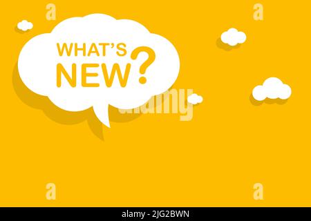 What's new speech bubble banner vector with copy space for business, marketing, flyers, banners, presentations, and posters. illustration Stock Vector