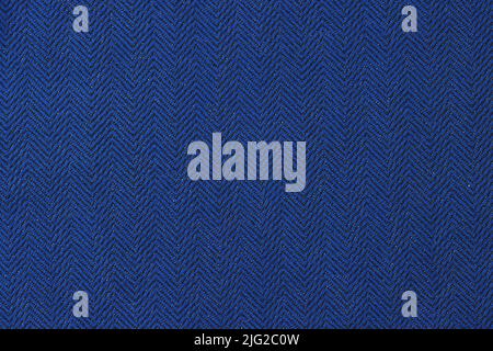 Black and navy blue herringbone fabric texture background Stock Photo