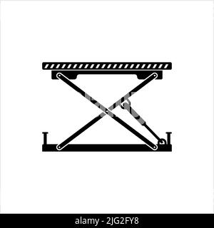 Car Lifter Icon, Automobile Hydraulic Lifting Vector Art Illustration Stock Vector