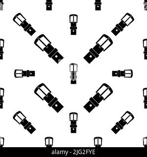 Belt Buckle Icon Seamless Pattern, Belt Buckle Vector Art Illustration Stock Vector