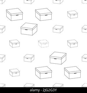 Food Container Icon Seamless Pattern, Food Storage Icon Vector Art Illustration Stock Vector