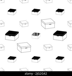 Food Container Icon Seamless Pattern, Food Storage Icon Vector Art Illustration Stock Vector
