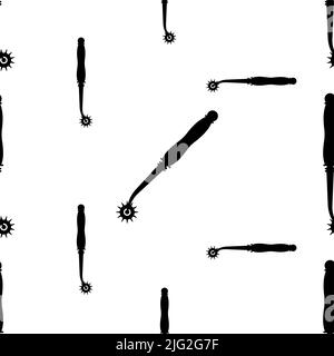 Pricking Wheel Tool Icon Seamless Pattern, Leather Pricking Wheel Tool Vector Art Illustration Stock Vector