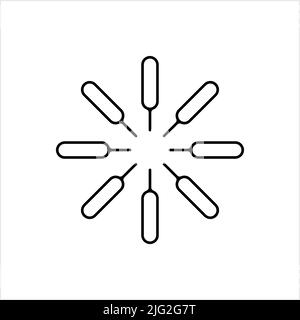 Sim Card Tray Ejector Pin Icon, Sim Adapter Remover Icon Vector Art Illustration Stock Vector