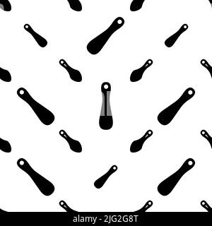 Shoe Horn Icon Seamless Pattern, Shoehorn Tool Icon Vector Art Illustration Stock Vector