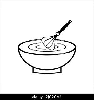 Mixing Whipping Icon Vector Art Illustration Stock Vector