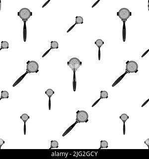 Portafilter Icon Seamless Pattern, Porta Filter Icon Vector Art Illustration Stock Vector