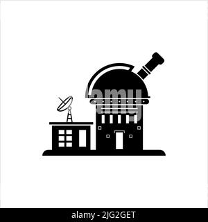 Observatory Icon, Terrestrial Or Celestial Event Observatory Icon Vector Art Illustration Stock Vector