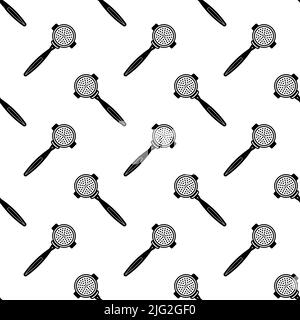 Portafilter Icon Seamless Pattern, Porta Filter Icon Vector Art Illustration Stock Vector