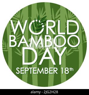 World Bamboo Day September 18 illustration Stock Vector