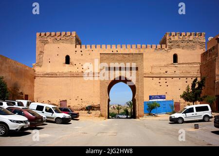 Morocco Meknes. The gate to the Medina Stock Photo