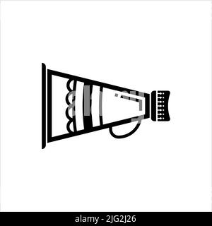 Megaphone Icon, Loud Hailer, Bullhorn, Portable Voice, Sound Amplifier Vector Art Illustration Stock Vector