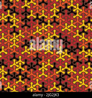 Modern seamless pattern red, orange, yellow and black colored texture Stock Vector