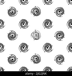 Galaxy Icon Seamless Pattern, Billions Of Stars And Planets Collection That Are Held Together By Gravity Vector Art Illustration Stock Vector