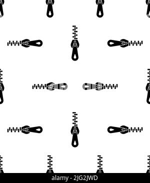 Zipper Icon Seamless Pattern, Zip Fastener Icon Vector Art Illustration Stock Vector