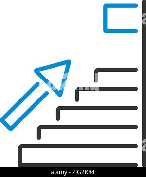 Ladder To Aim Icon. Editable Bold Outline With Color Fill Design ...